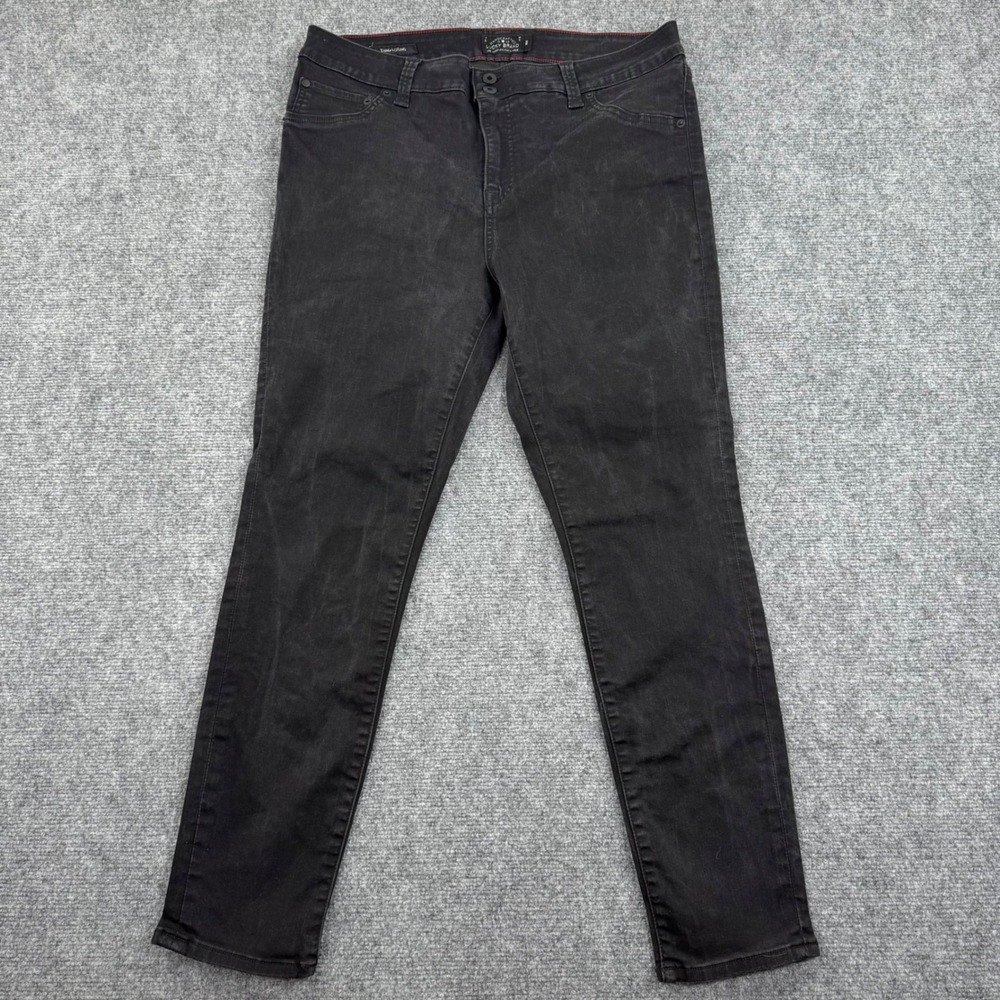 Lucky Brand Emma Legging Women's Jeans Black Wash Size 16W